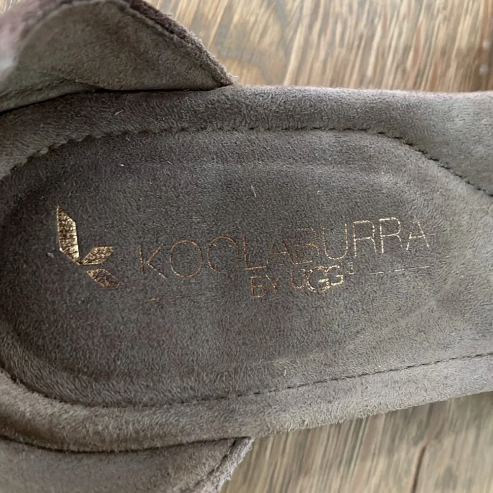 Koolaburra by Ugg Women's Light Brown Genuine Suede Brion Cork Wedge Sandals